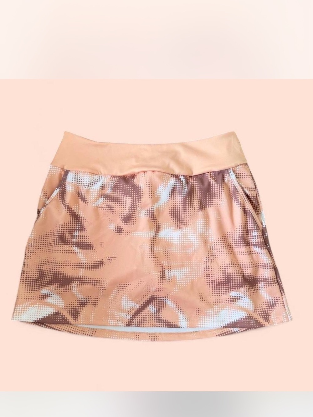 adidas Peach and White Printed Mini Skort
